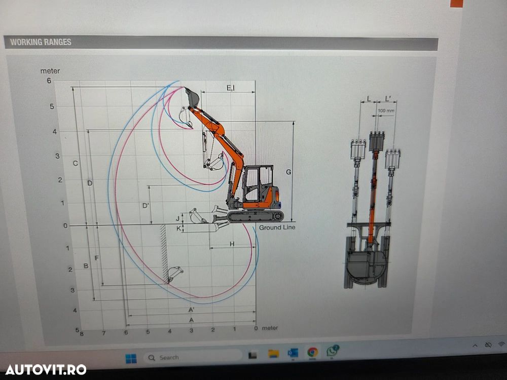 Hitachi ZX55, 2023, 879h, 5,5 tone, CUPLA RAPIDA+3 CUPE NOI, senile cauciuc 90% bune, Inst picon pe brate, A dous inst hidr pe brate, Aer conditionat, Ad sapare 5m, STARE CA NOU, posibilitate leasing-PROMOTIE 46.900 EUR+tva - 28