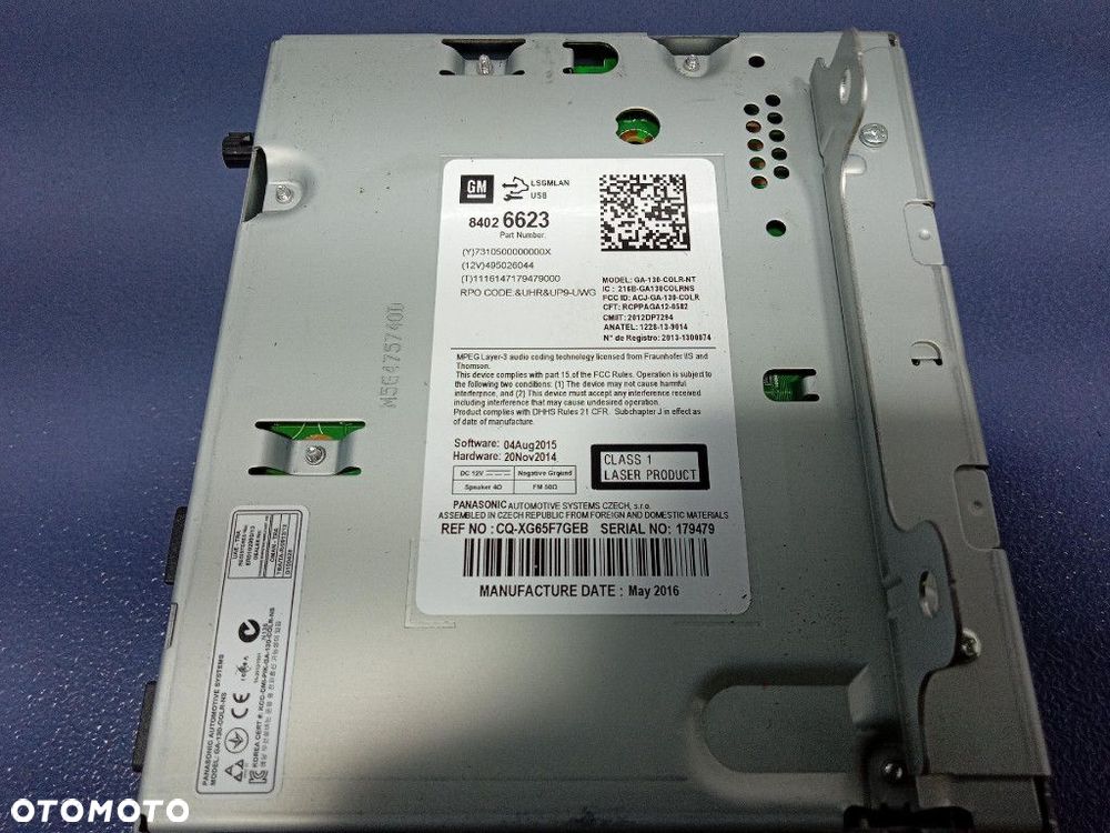 OPEL ZAFIRA C III LIFT 2016- RADIO  NAWIGACJA 84026623 - 6