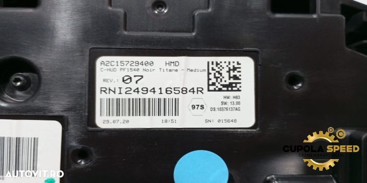 Head up display HUD 249416584R Renault Scenic 4 [2016 - 2020] - 3