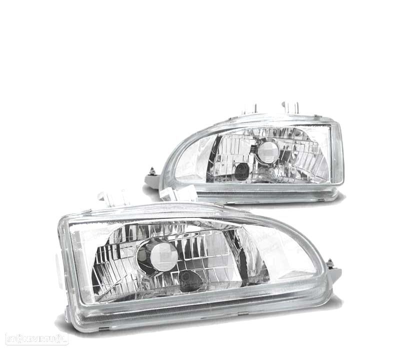 FARÓIS ANGEL EYES HONDA CIVIC 91-95 2D 3D CHROME CROMADO - 1
