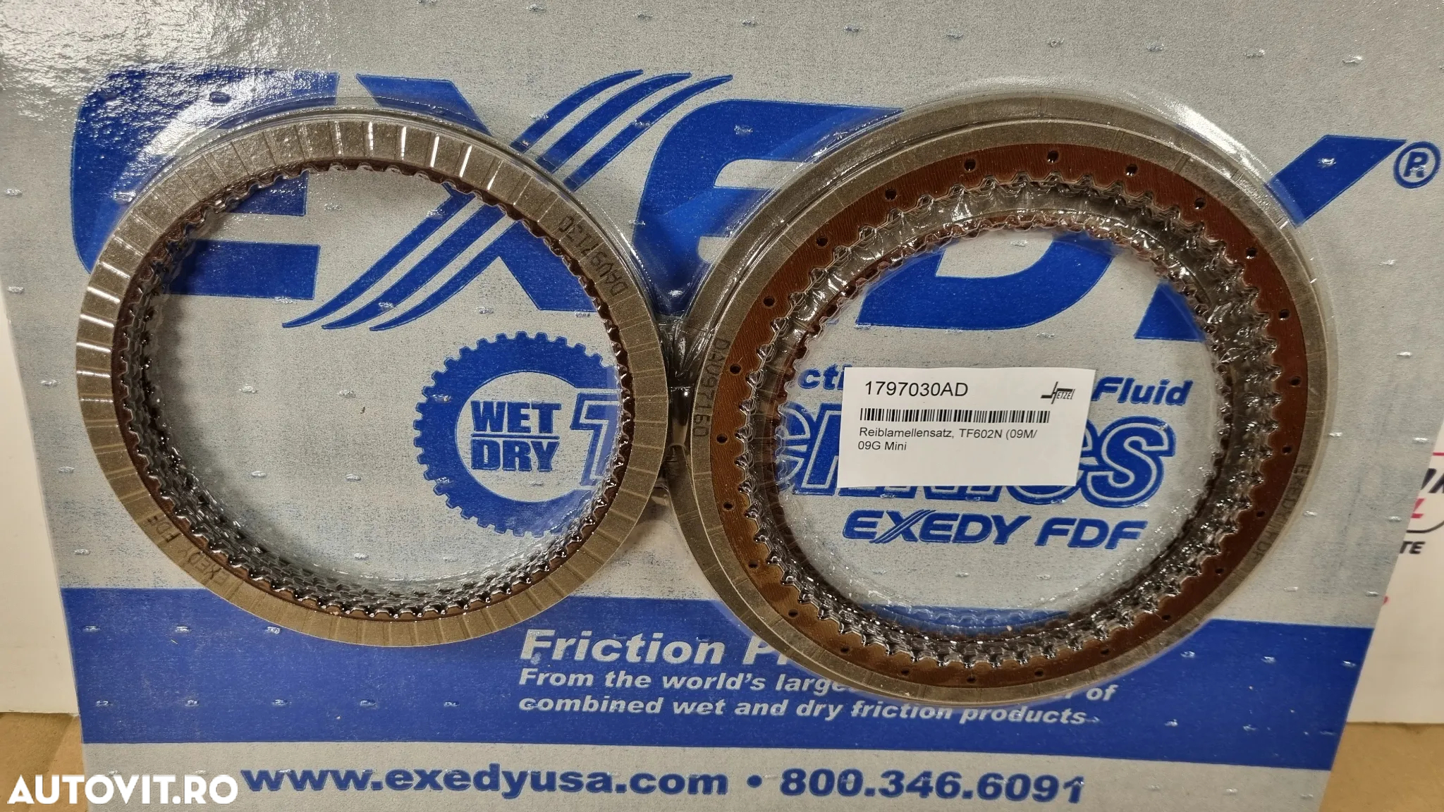 Set Discuri Frictiune Ambreiaje TF60SN 09G 09M / VW PASSAT B6 / GOLF 5 / TOURAN / SKODA / 1.6FSI / 1.8FSI /2005+ - 3
