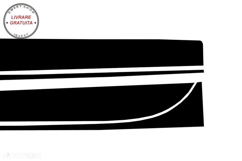 Stickere Laterale Negru Mat BMW Seria 3 F30 F31 (2011-up) M-Performance Design Neg- livrare gratuita - 4