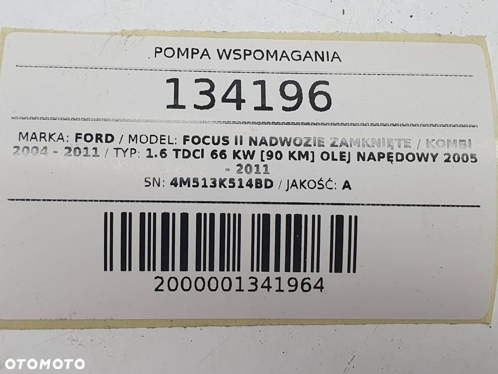 POMPA WSPOMAGANIA 4M513K514BD FOCUS MK2 II 1.6 TDCI 2006 EU - 5