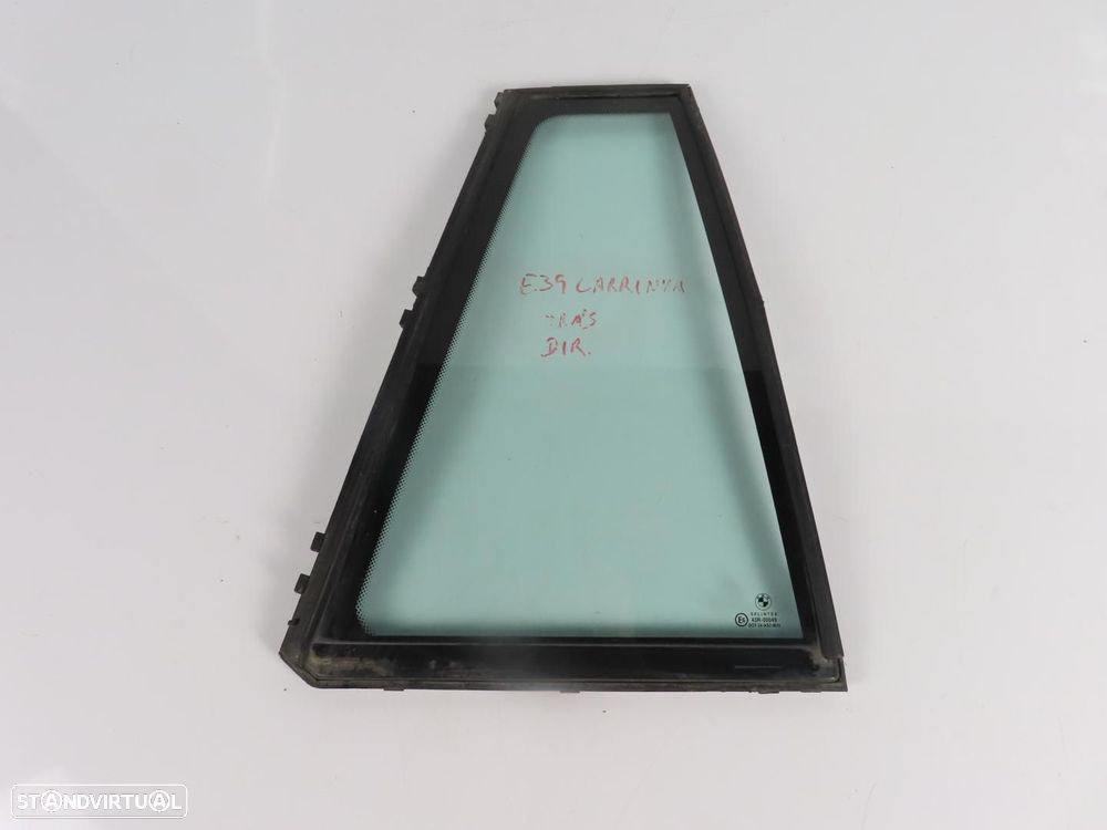 Vidro fixo porta Carrinha Direito/Trás Usado / Original BMW 5 Touring (E39) 5134... - 1
