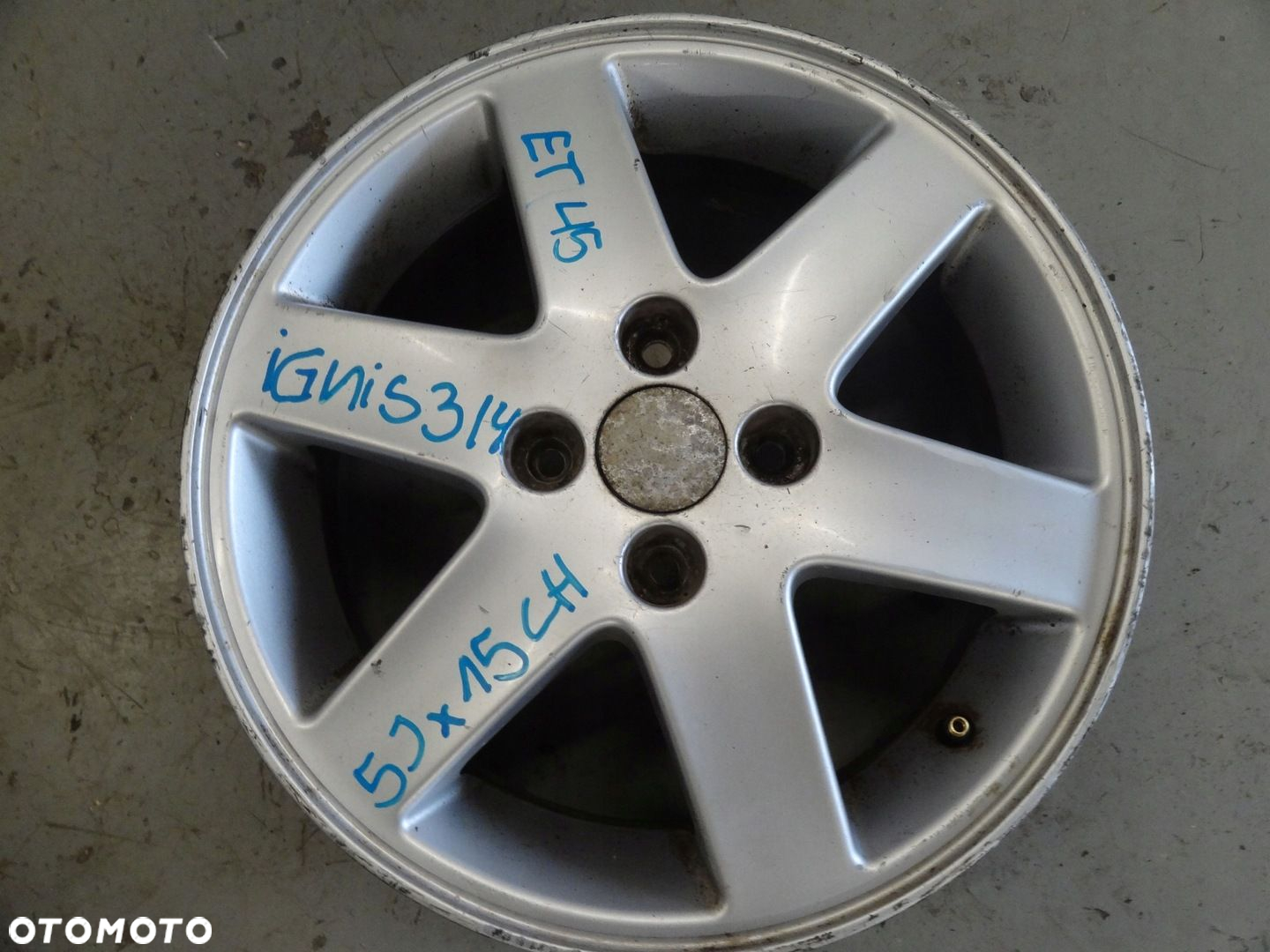 SUZUKI IGNIS FELGI ALUMINIOWE 5Jx15CH ET45 ROZSTAW ŚRUB 4x100 43210-86670 - 9