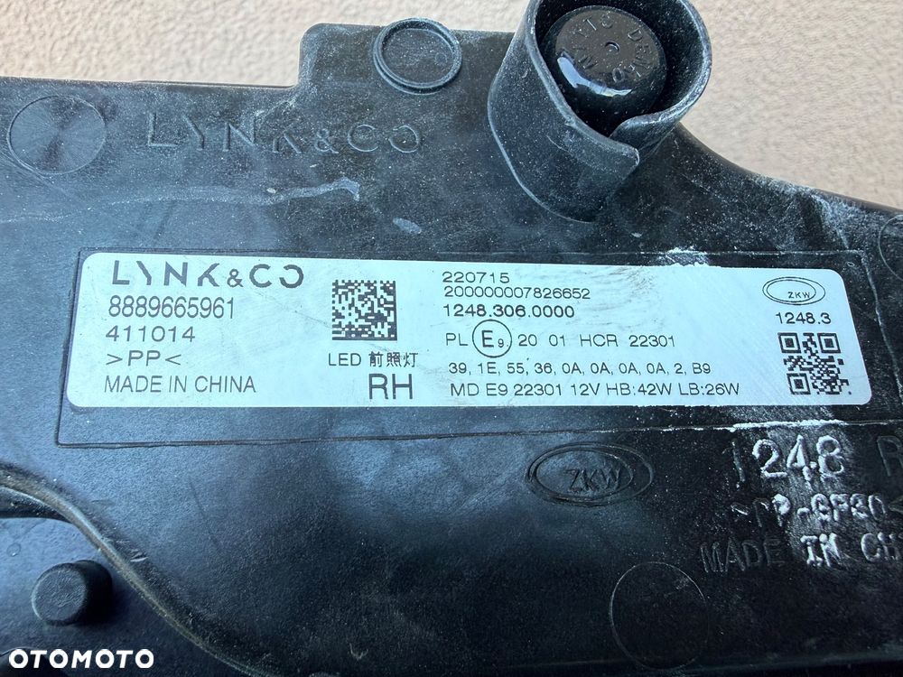 Lampa przednia LYNK&CO 01 FULL LED KOMPLET EUROPA ORYGINALNE ZKW - 11