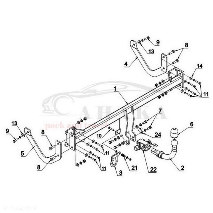 Hak Holowniczy Automat Do Citroen C5 Ii Sedan 2008-2017 - 3