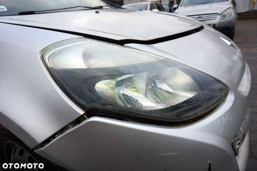 MASKA ZDERZAK BŁOTNIKI LAMPY CLIO III PH2 LIFT TED69  RENAULT 2009-2012 SREBRNY PRZÓD KOMPLETNY - 9