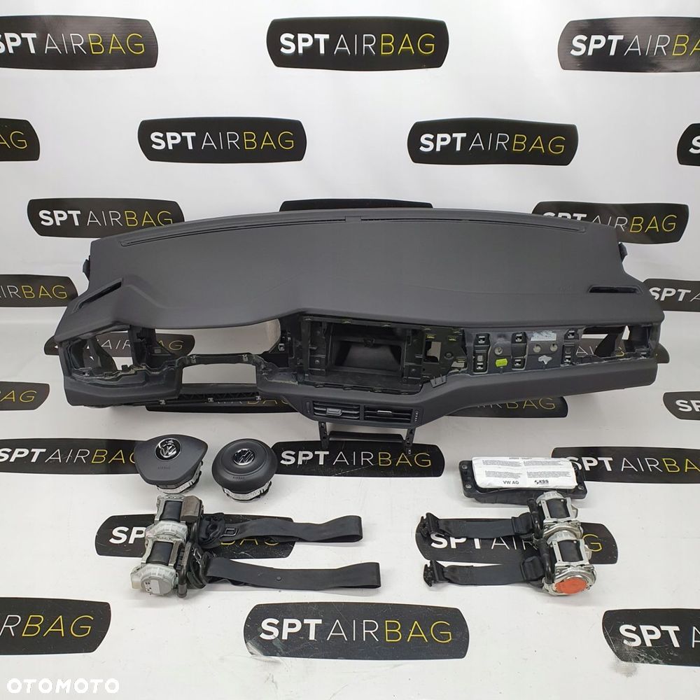 VW POLO 2G0 DESKA ROZDZIELCZA KONSOLA KOKPIT PULPIT PODUSZKI AIRBAG AIR BAG PASY KIT SET - 1