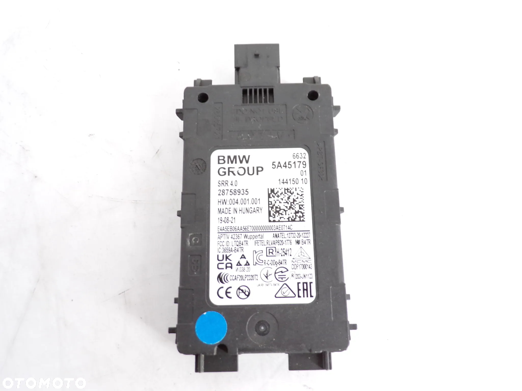RADAR CZUJNIK PASA RUCHU BMW 6632 5A45179 14415010 SRR4.0 - 2
