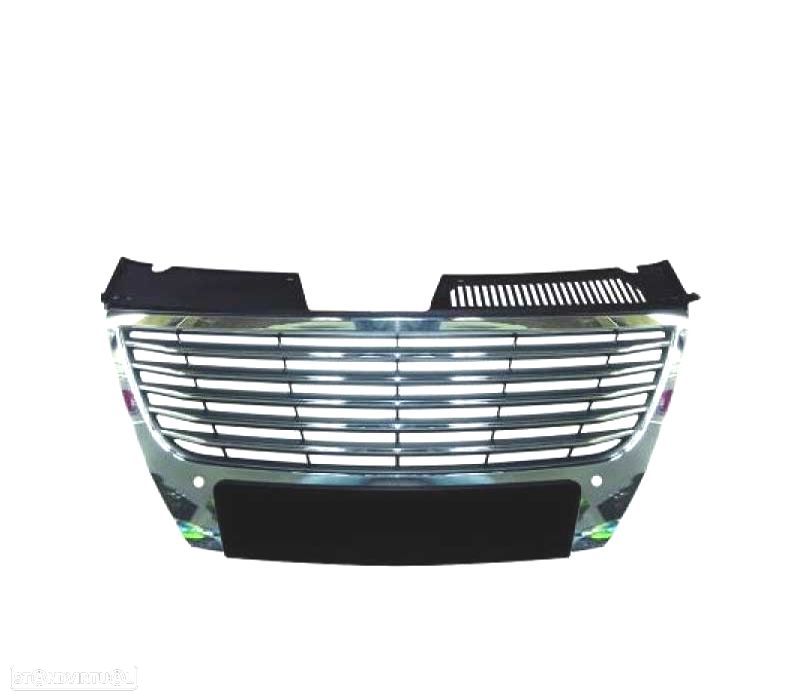 GRELHA FRONTAL VOLKSWAGEN VW PASSAT PDC 05-10 CROMADA PRETO - 2