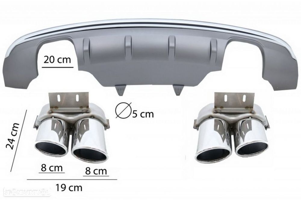Difusor com Ponteiras Audi Q5 8R (2012 a 2016) - 9