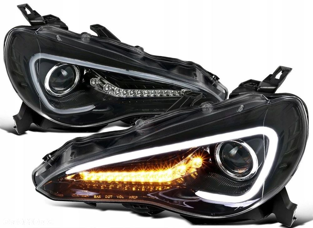 reflektory lampy kpl led neon tuning black toyota gt86 gt-86 frz brz 2012- - 1