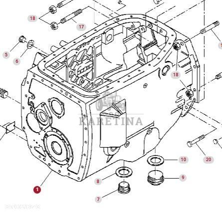 Massey Ferguson 8480 Obudowa Skrzyni Biegów CZĘŚCI 903100050021 - 1