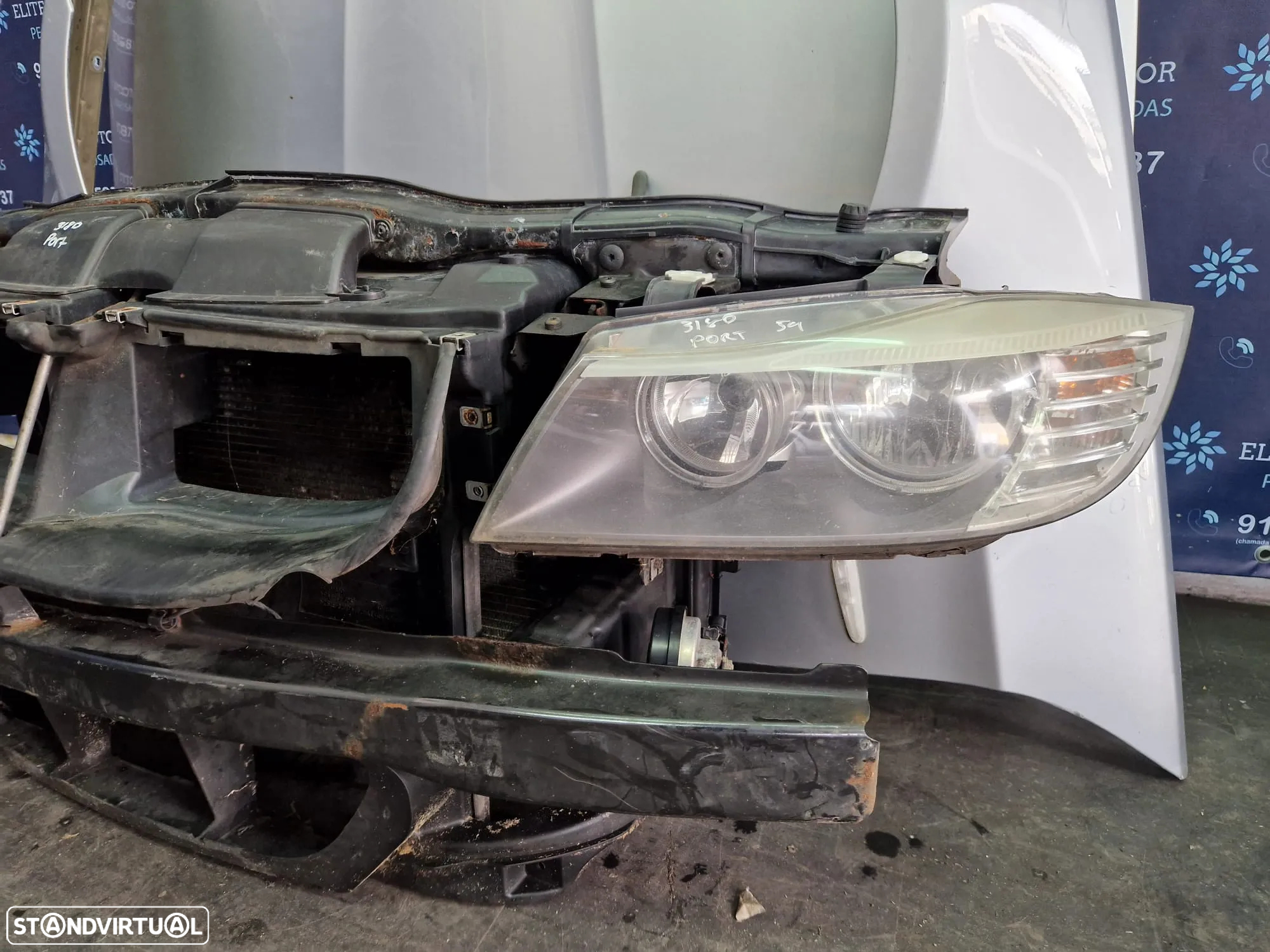 Frente completa usada BMW E90 E91 LCI 320D capot parachoques guardalamas oticas radiador 318d - 7
