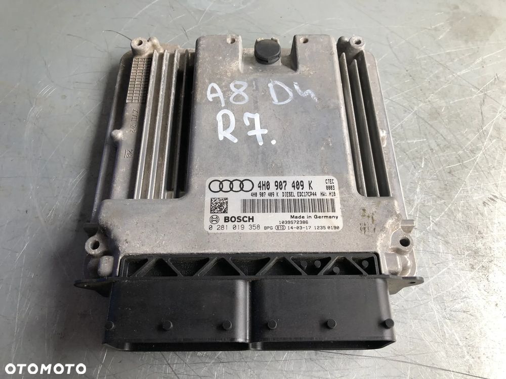 R7. Komputer Sterownik Silnika Audi 4H0907409K A8 D4 4.2 TDI 0281019358 - Wysyłka - 1