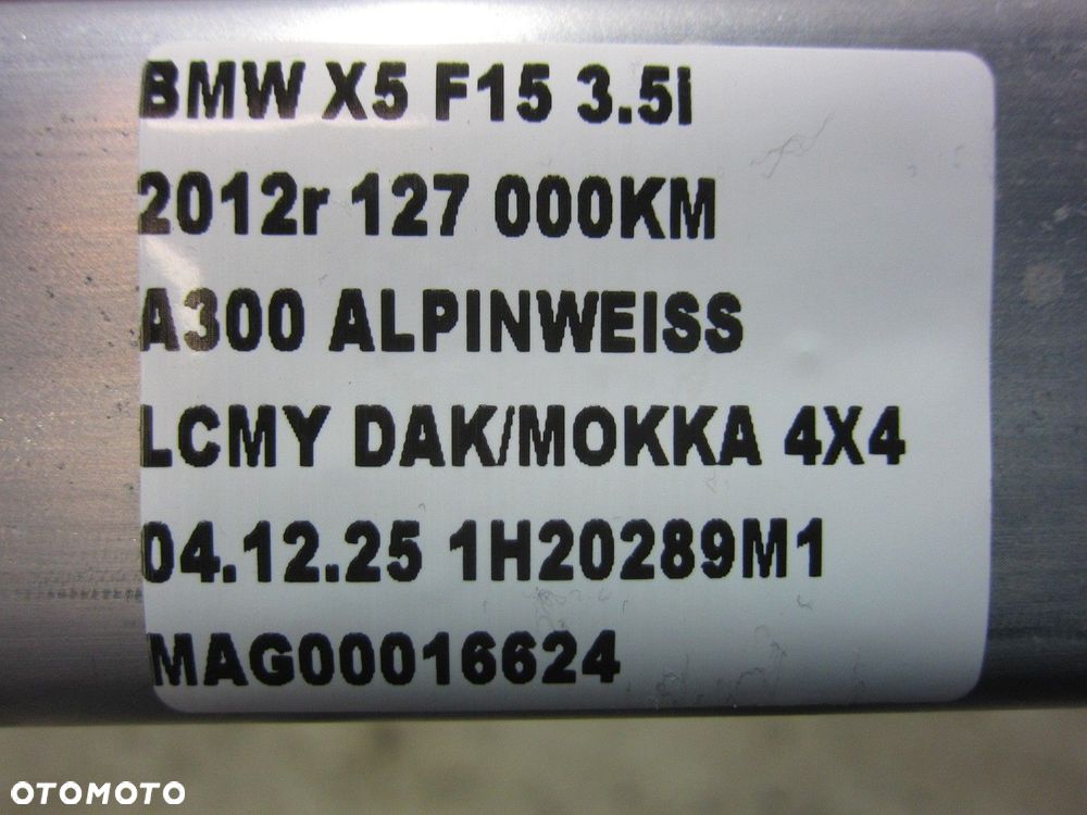 BMW X5 E70 F15 F16 WZMOCNIENIE BELKA ROZPÓRKA PASA PRZÓD PRZEDNIEGO 7228081 - 7