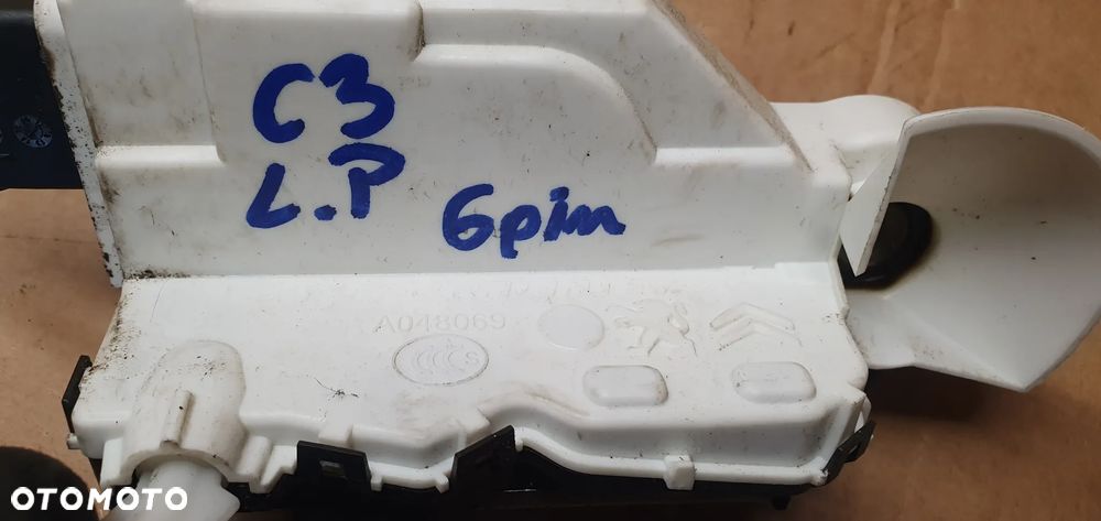 Zamek drzwi lewy przód przedni 6 PIN Citroen C3 II EU - 8