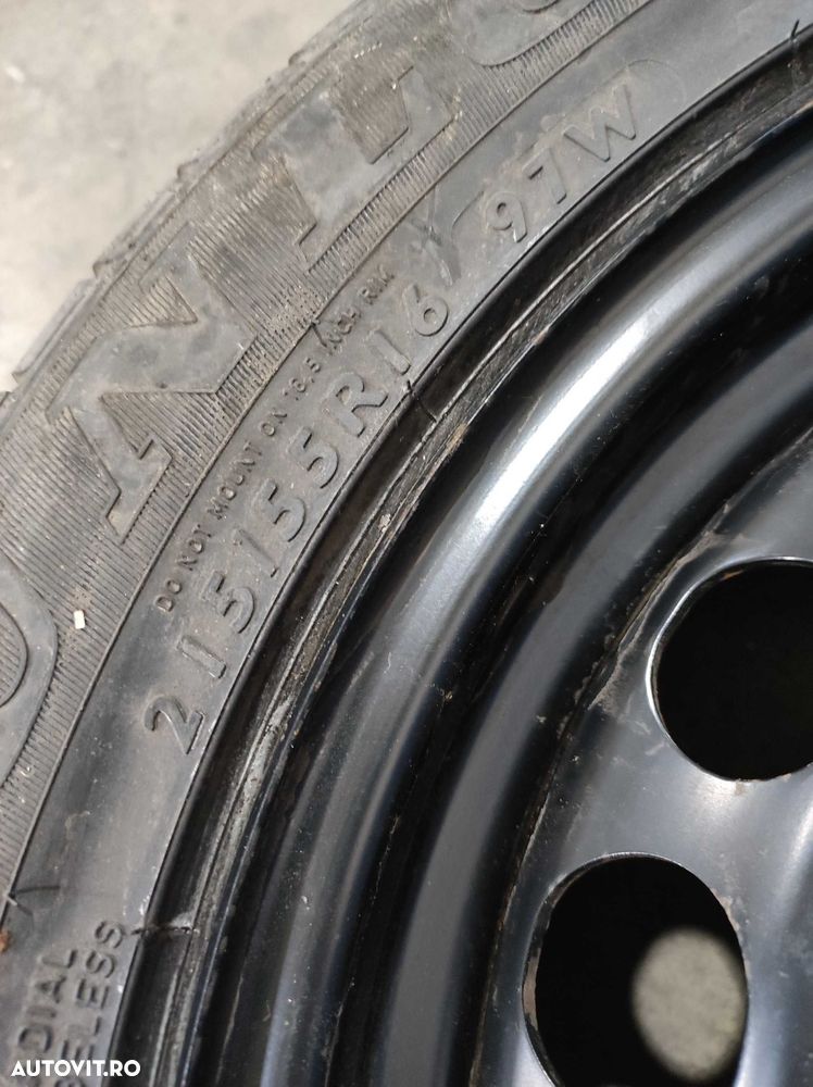 Roata rezerva noua Dunlop 215/55r16 5x112 volkswagen vw - 2