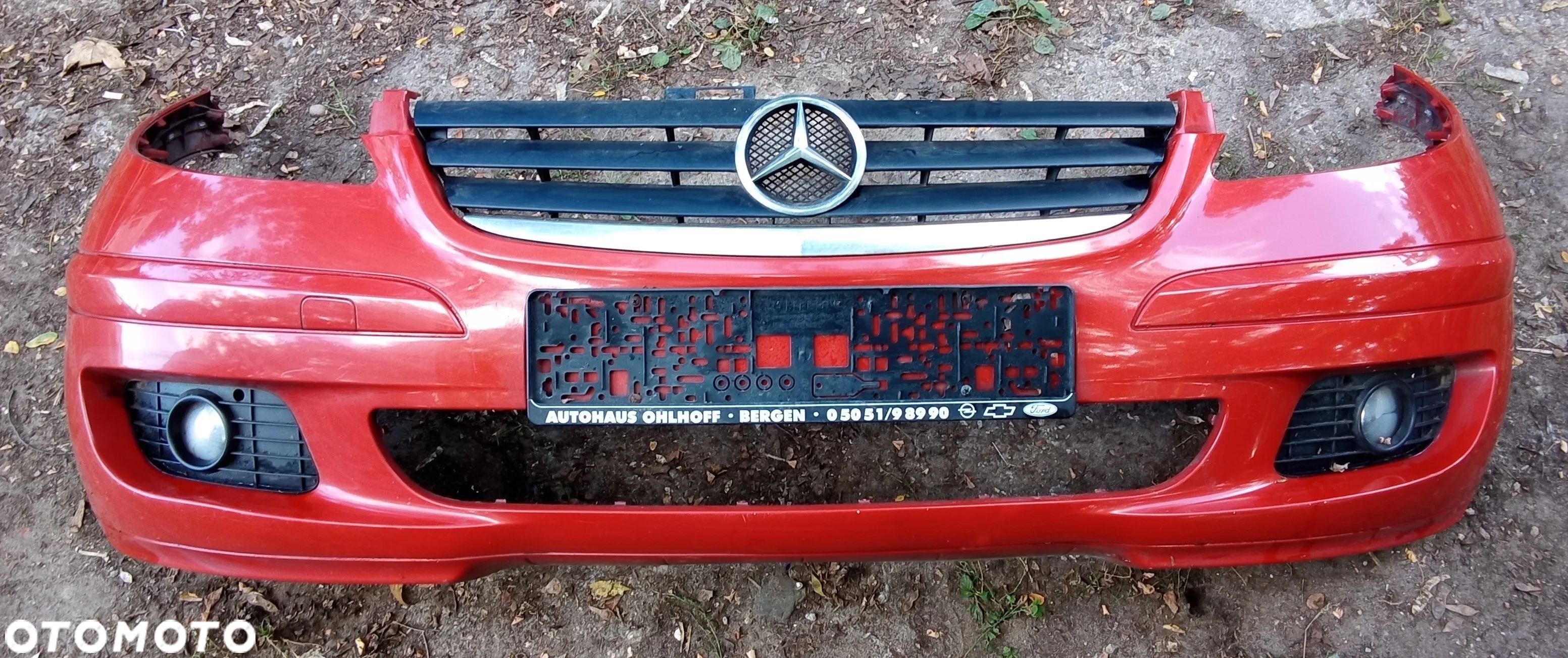 Zderzak przód przedni Mercedes A klasa A169 czerwony - 1