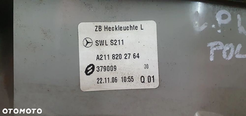 Lampa lewy tył tylna lewa Mercedes E-Klasa W211 Lift Kombi A2118202764 - 7