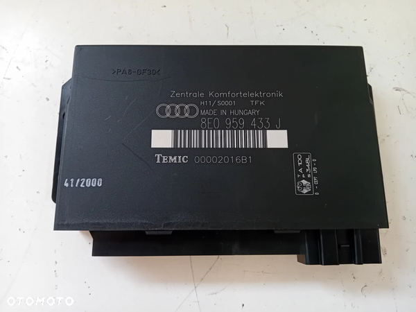 MODUŁ KOMFORTU AUDI A4 B6 8E0959433J