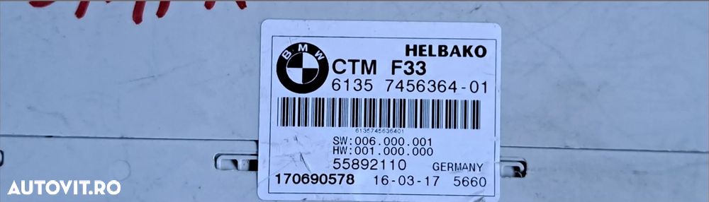 Calculator modul decapotare capota CTM Original BMW F33+LCI F83 M4+LCI - 2