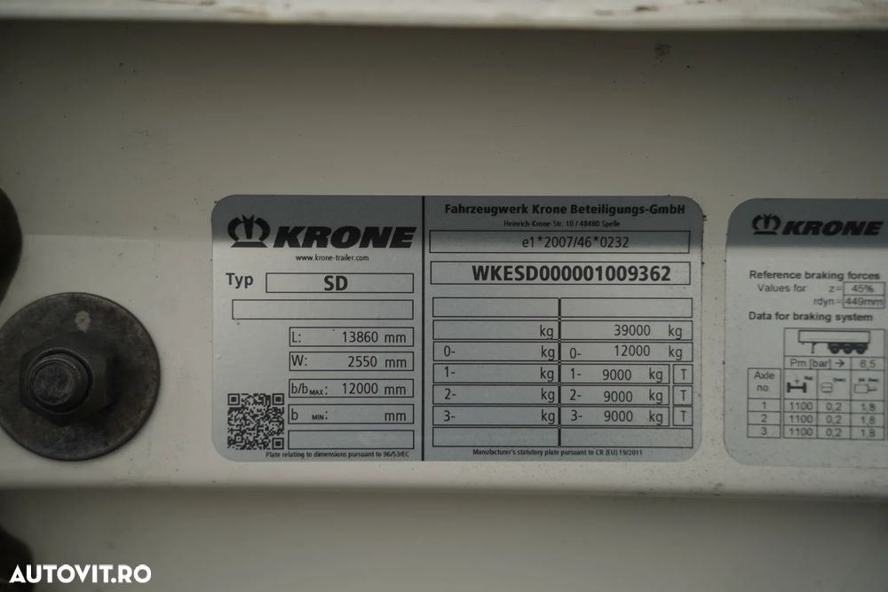 Krone / CONTAINER / MEGA / PLATĂ JOSĂ / - 30
