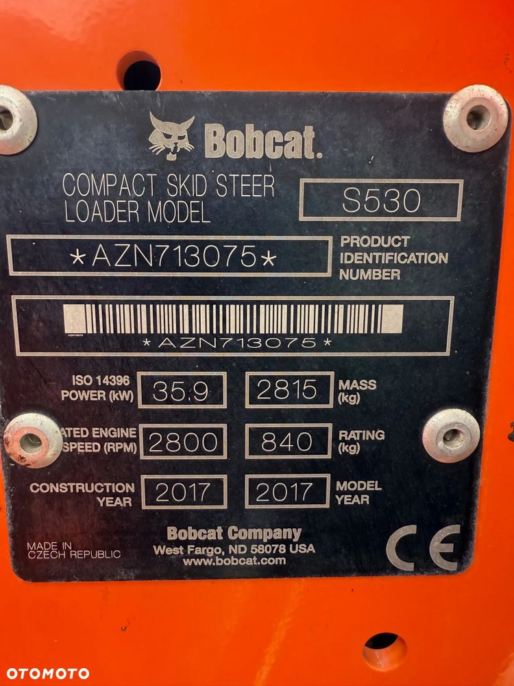 Bobcat S530 / 2017 / 2815 kg / Widły / Nowe Opony - 21
