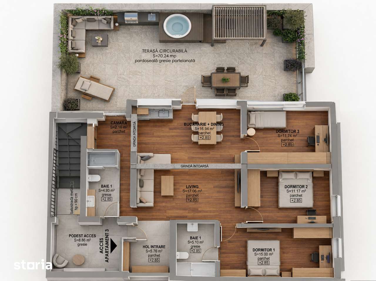 Apartamente în suprafață de 100 mp Construcție Nouă Cartierul Nou — fotografia 3