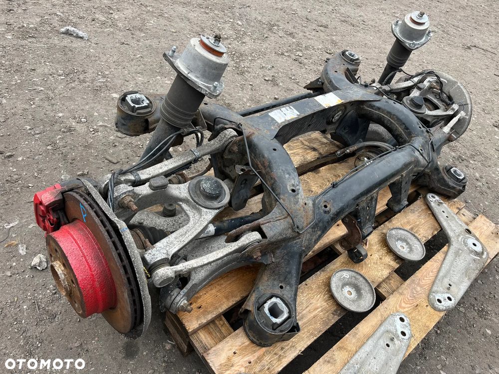 Belka zawieszenie wozek sanki wahacze zaciski tyl BMW X6 E71 40d N57 KPL OE - 3