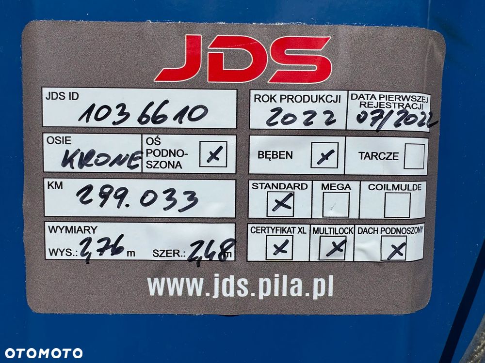 Krone SD Firanka Certyfikat XL, Dach podnoszony, Nowe Opony!! - 30