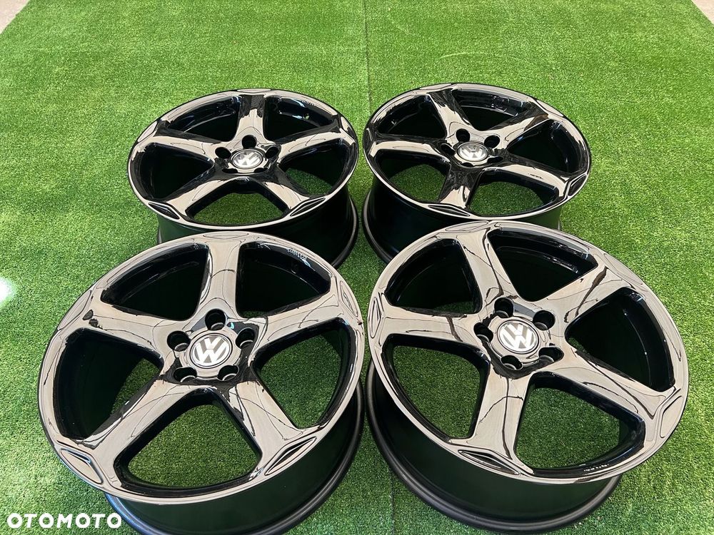 KOMPLET FELG FELGI VW VOLKSWAGEN GOLF PASSAT TOURAN 18 5X112 ORYGINALNE - 4