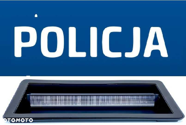 Lampa Niebieska Kogut Led Strobo Blue POLICJA na szybę Homologacja FV