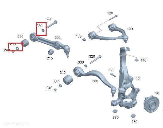 MERCEDES WIELE MODELI Podkladka sruby wahacza OE - 2