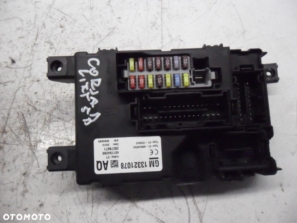 OPEL CORSA D LIFT MODUŁ SKRZYNKA BSI 13321078AQ - 1