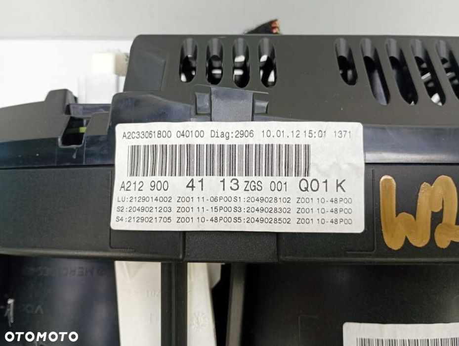licznik zegary mercedes w212 e-klassa 350 cdi 3.0 v6 europa A2129004113 - 6