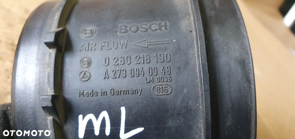 Przepływomierz powietrza Mercedes ML W164 3.5 V6 A2730940948 - 7