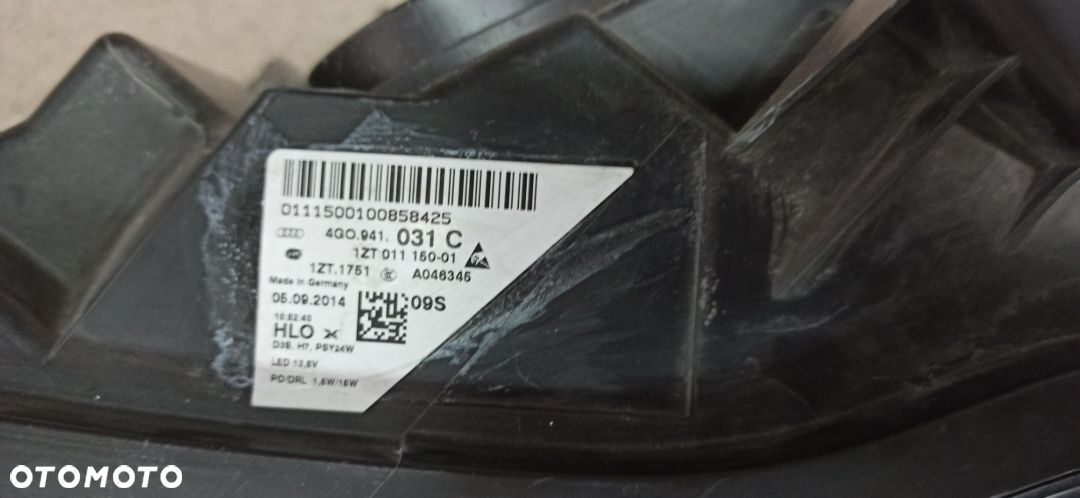 Audi a6 c7 13- reflektor przedni lewy xenon neon 4G0941031C EUROPA uchwyty całe szkło gwarancja - 4