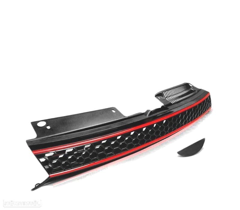 GRELHA FRONTAL VOLKSWAGEN VW GOLF 6 LOOK GTI PRETO VERMELHO - 2