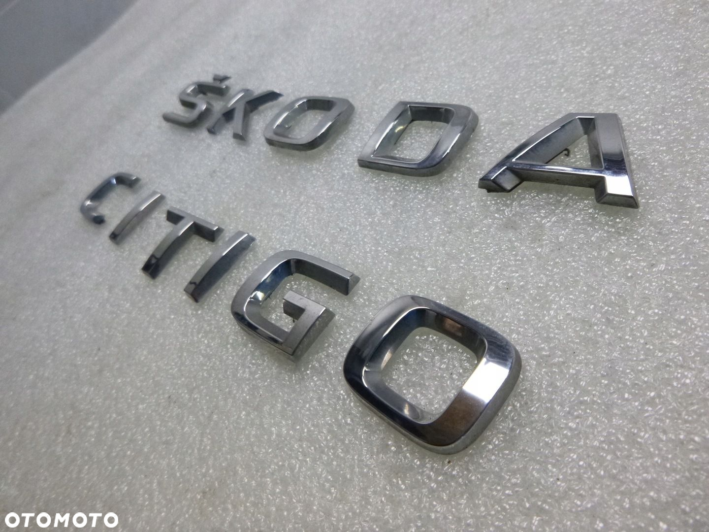 SKODA CITIGO NAPIS LOGO EMBLEMAT LITERA LITERY CHROM - 4