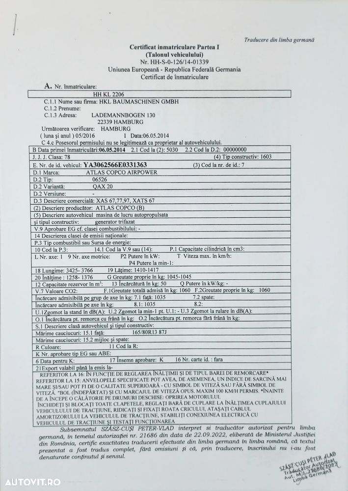 Atlas Copco QAX20 GENERATOR 20KVA - 15