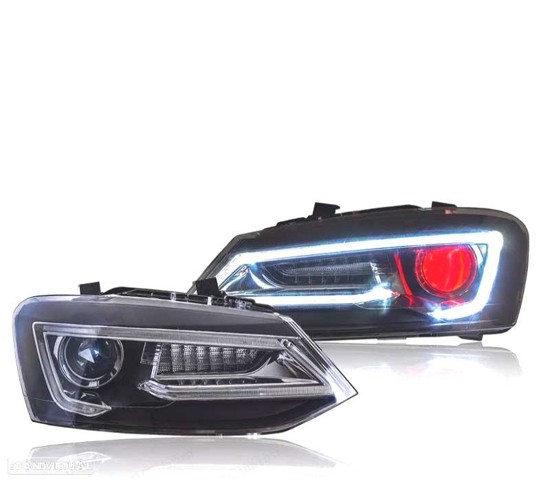 FARÓIS VOLKSWAGEN VW POLO 6R 09-17 LED LIGHT BAR DEVIL EYE - 8