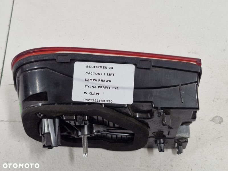 citroen c4 cactus i 1 lift lampa prawa tylna prawy tył w klapę 9821352180 - 9