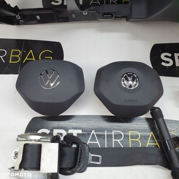VW CADDY 2K7 DESKA ROZDZIELCZA KONSOLA KOKPIT PULPIT PODUSZKI AIRBAG AIR BAG PASY KURTYNY KIT SET - 8