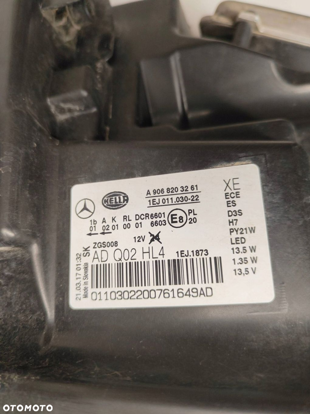 Mercedes-Benz Sprinter W906 XENON LIFT Komplet Lamp przednich A9068203261 - 3