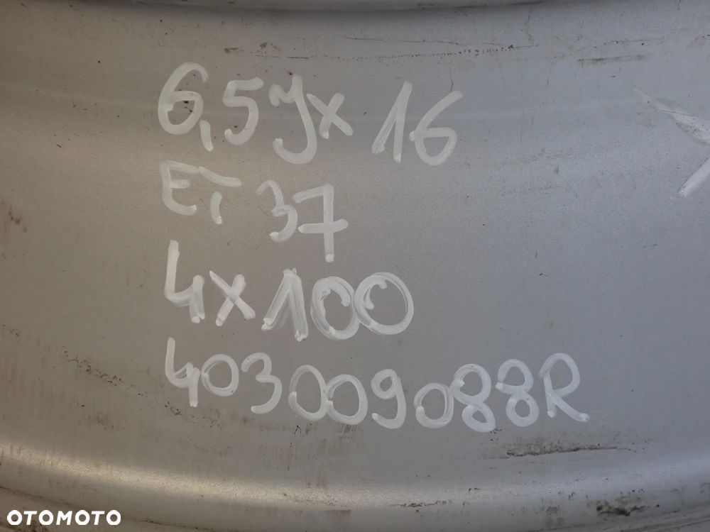 FELGI ALUMINIOWE RENAULT 6,5JX16 ET 37 4X100 403009088R - 8