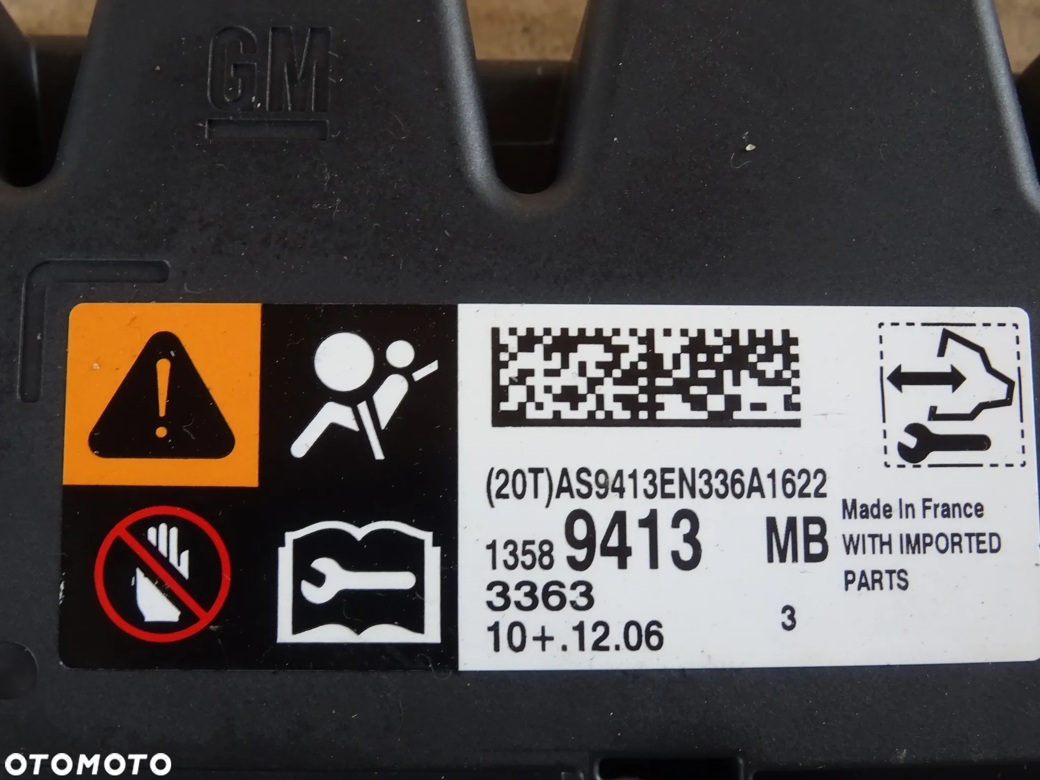 SENSOR AIRBAG MODUŁ STEROWNIK PODUSZEK POWIETRZNYCH NAPINACZY OPEL ZAFIRA C ASTRA J - 3