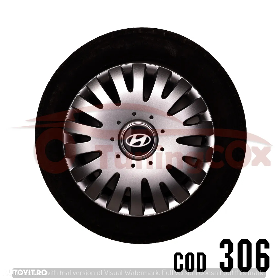 Capace roti R15 HYUNDAI la set de 4 buc,covorase interioare,manson schimbator - 5