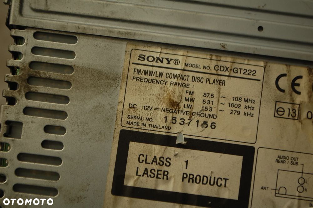 RADIO SAMOCHODOWE SONY CDX-GT222 CD - 3